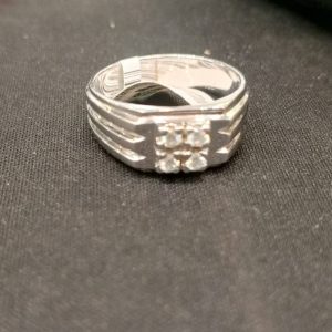 Men's ring in silver 0.23 CT diamond