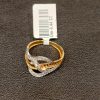 Ladies gold finger ring with 0.44CT diamonds gold weight 2.860 grams - Image 2