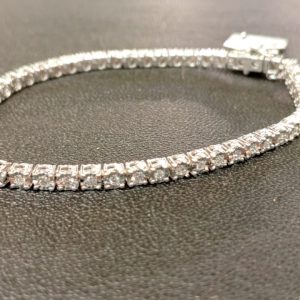 Gold ladies bracelet  with 0.80CT diamonds and white gold platting gold weight 11.890 grams